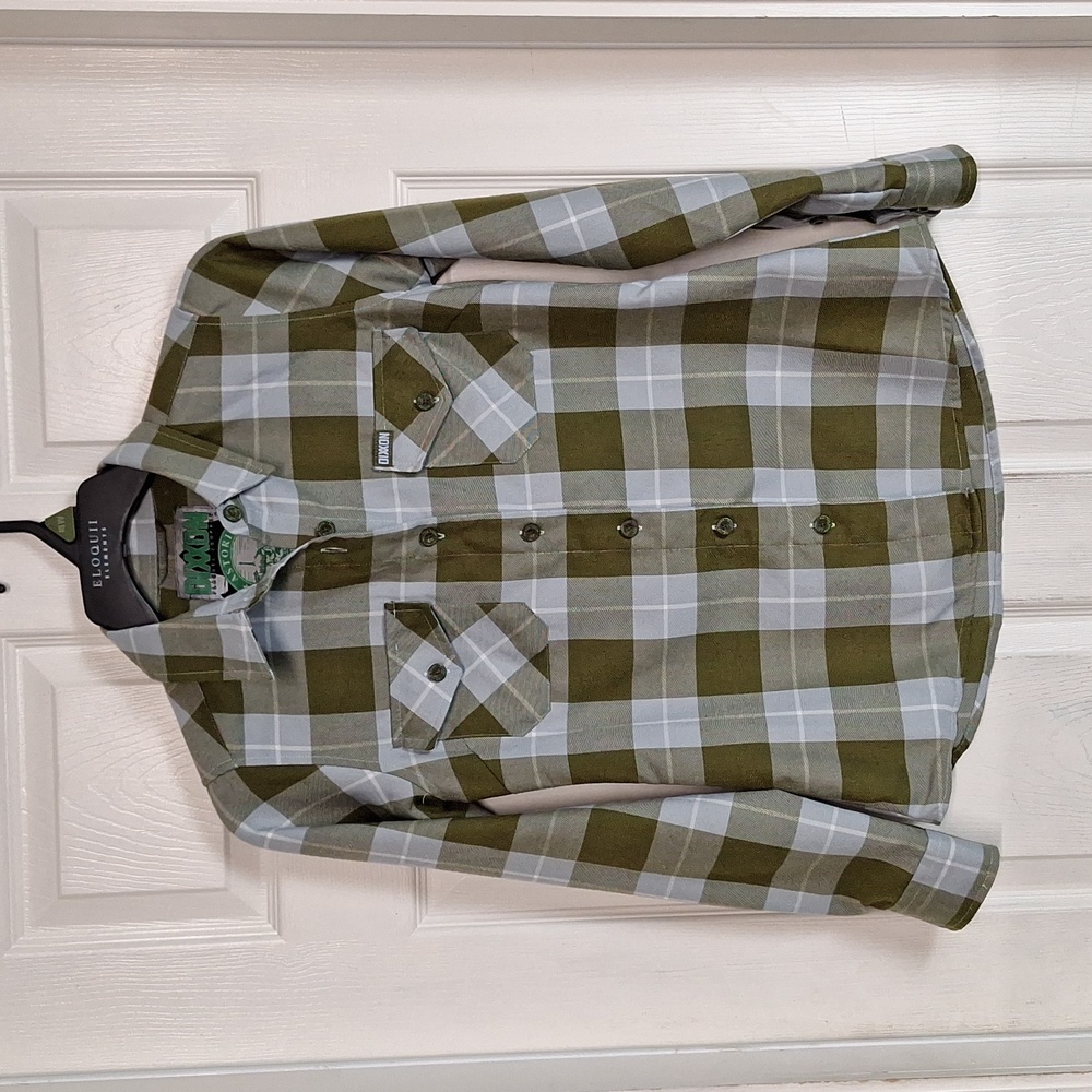 Dixxon Flannel button front shirt top Women Small